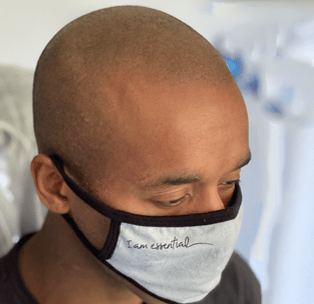 Before photo of scalp micropigmentation treatment on black man